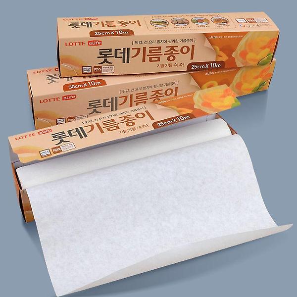  롯데 기름종이 30cm x 10M 천연펄프 종이호일