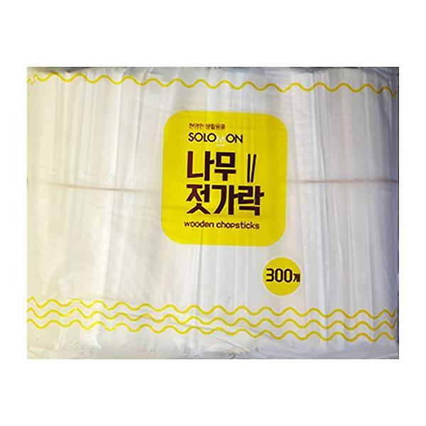  솔로몬 나무젓가락 비닐 300P