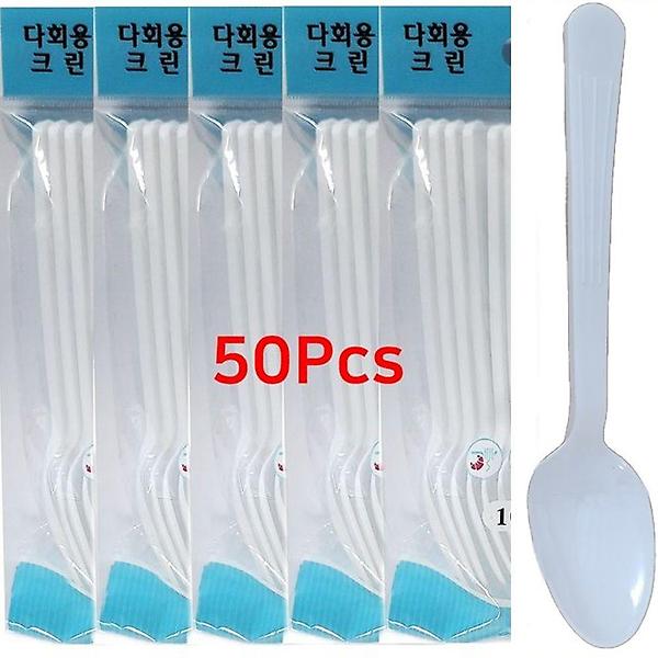  다회용숟가락 50P 일회용 수저 플라스틱수저