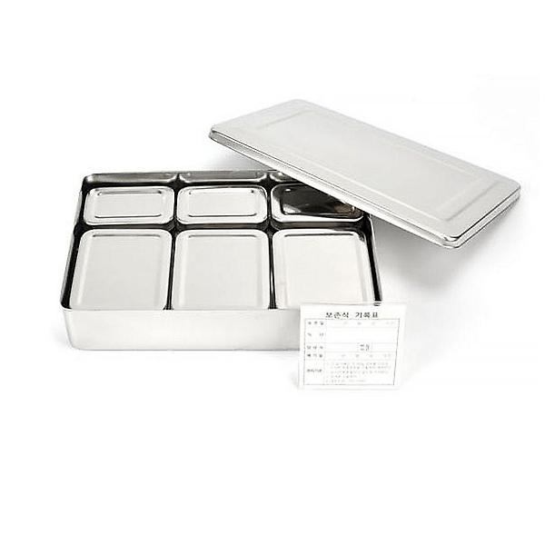  스텐 사각 보존식용기(스텐사각-소3P 중3P)