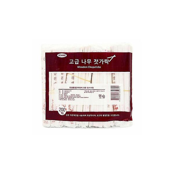  일회용 젓가락 고급 나무 위생젓가락 업소용 200개