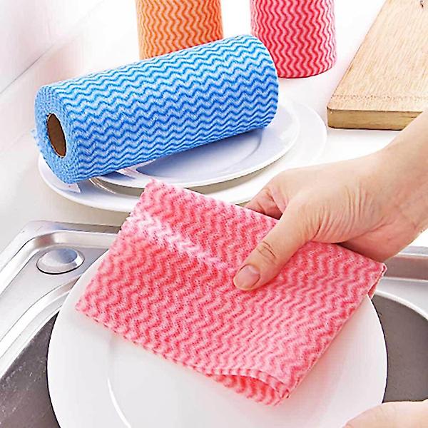  뜯어쓰는 부직포 일회용 레드 행주 행주 수세미