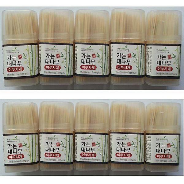  가는대나무이쑤시개10통 휴대용 요지