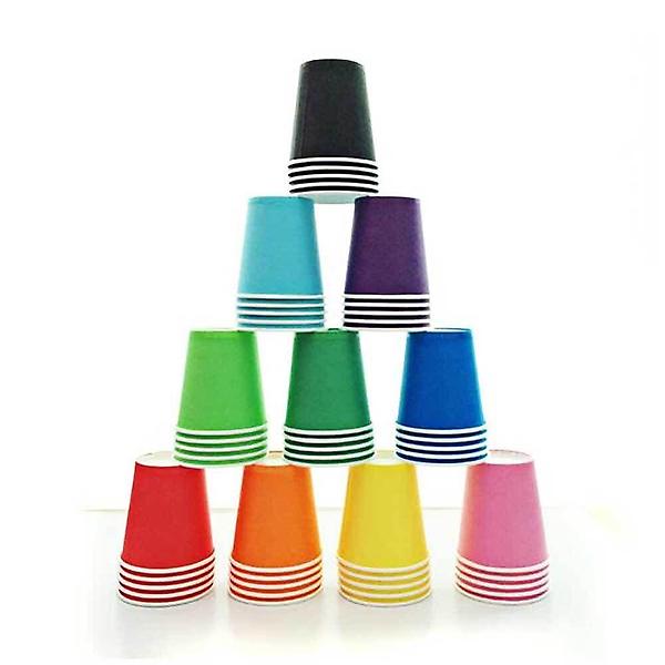  파랑 칼라 종이컵 50개입 미술 DIY 칼라종이컵