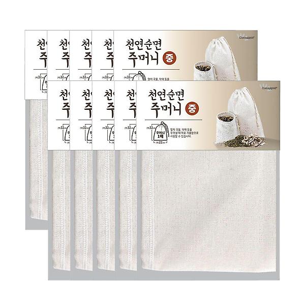  코텍 천연 순면 주머니 - 중 22x32 10개 묶음 상품