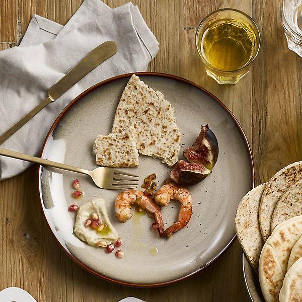  루전 러스틱 뉴본 도자기 원형접시 중 21.5