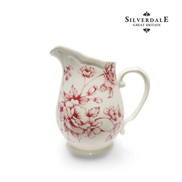  실버데일 빈티지 데프트 플로랄 핑크 저그 주전자