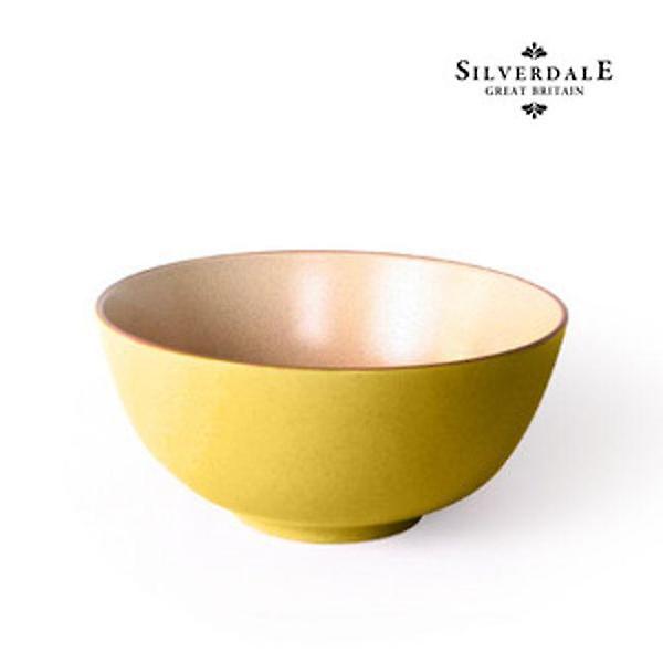  실버데일 고급 식기 옐로우 면기 플레이팅 그릇