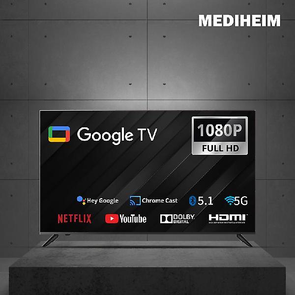   메디하임 구글 40인치 FHD TV 정품패널 1등급 티비 LE-401FSGA 블랙 스마트TV