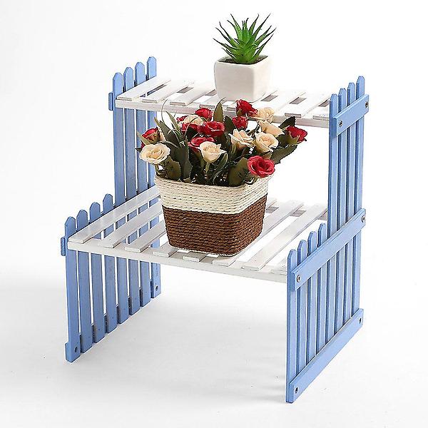  홈플랜트 2단 대나무 화분 진열대 다육이 식물 선반