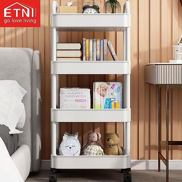  3단수납 다용도 이동식 트롤리 선반 이동식트레이