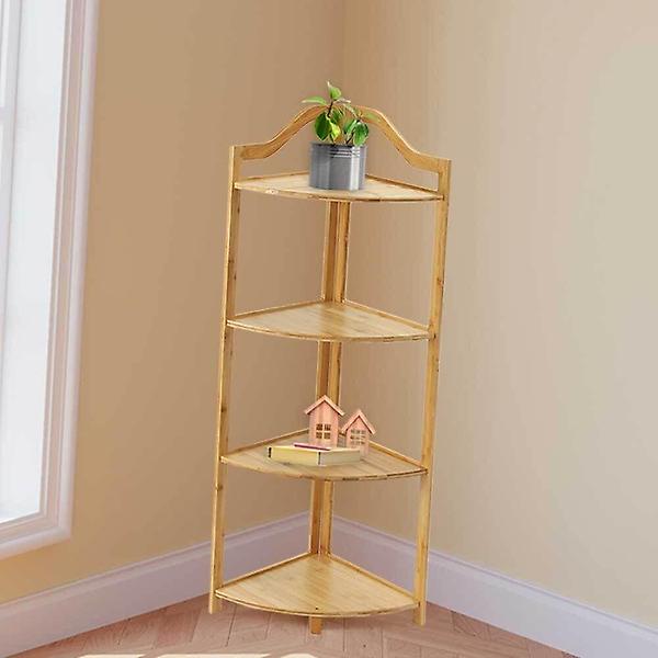  4단 원목 코너 선반 원목 주방 정리대 베란다 거실 장