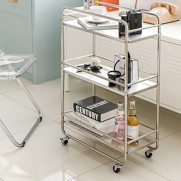  GDM 3단 스테인레스 이동식 선반 트롤리 카트