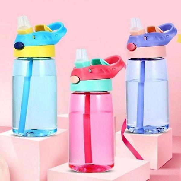 투명 480ml 유아 빨대 컵 물통 어린이집 텀블러 물병