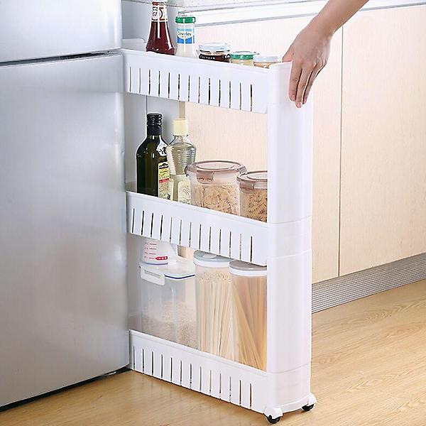  이동식선반 진열대 공간활용 3단 이동식 틈새선반