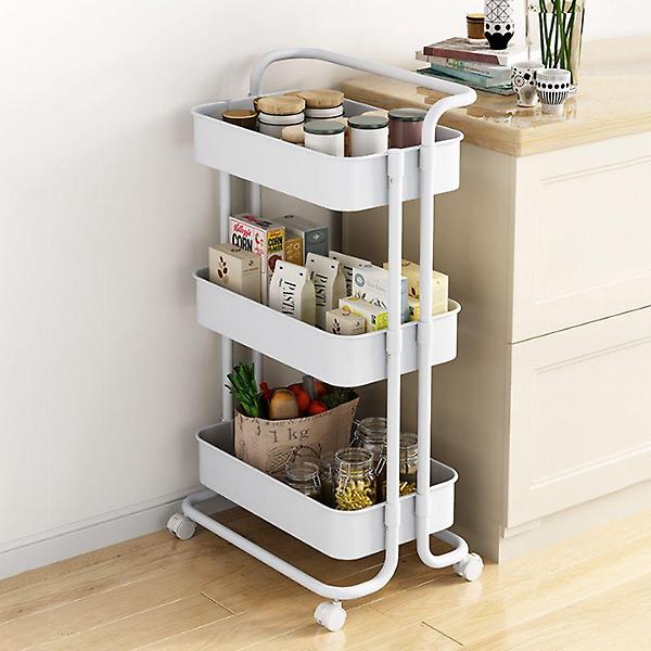  틈새 이동식 트롤리 수납 경략랙 무빙 철제 카트 3단