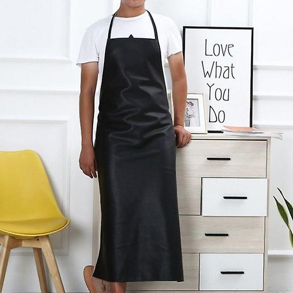  120X78cm 블랙 인조가죽 방수 긴팔앞치마 앞치마