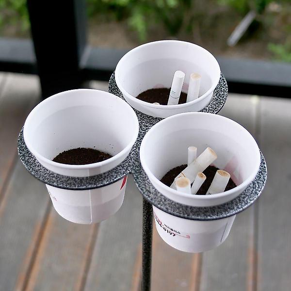  업소용 종이컵수거기 재떨이 재털이 흡연실 종이컵 스