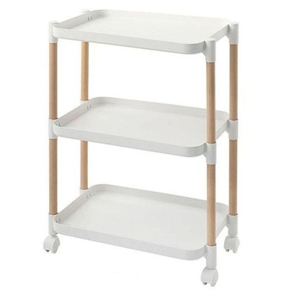  다용도 이동식 선반 3단 1P 바퀴 트롤리 수납 트레이