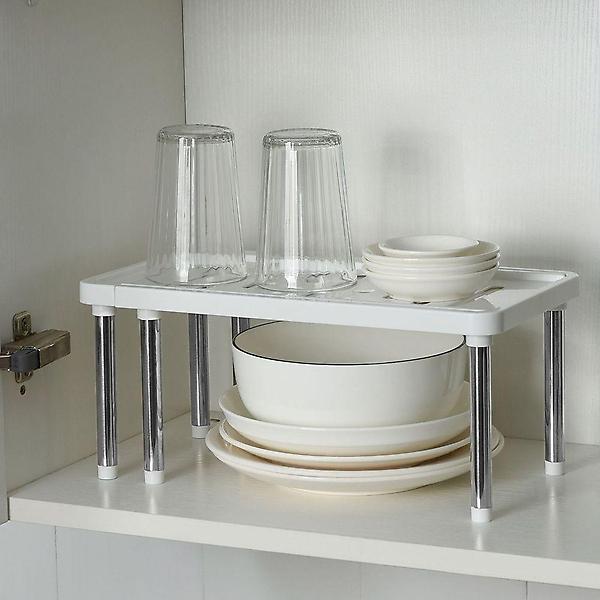  길이조절 수납 주방 접시 정리대 선반 씽크대 그레이