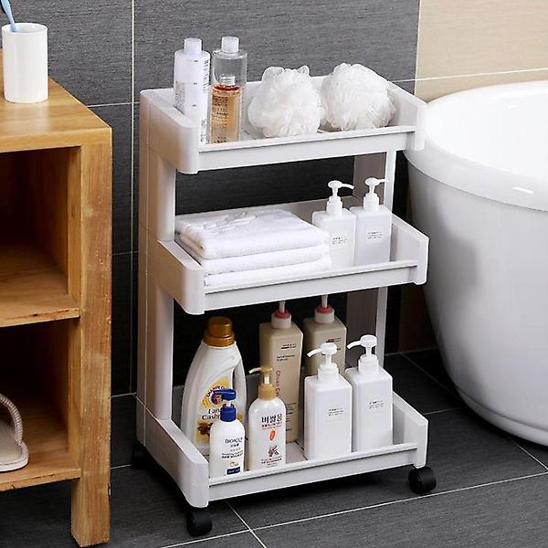  키밍 이동 트롤리 3단 심플 욕실 수납선반 정리함