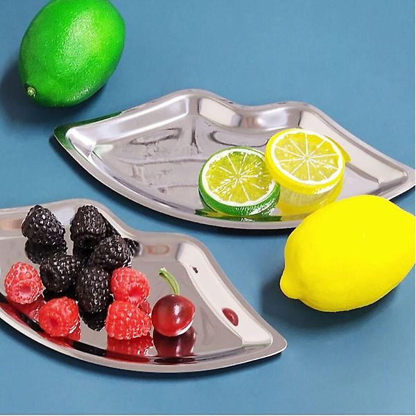  스텐 트레이 입술 쟁반 소품 카페 실버