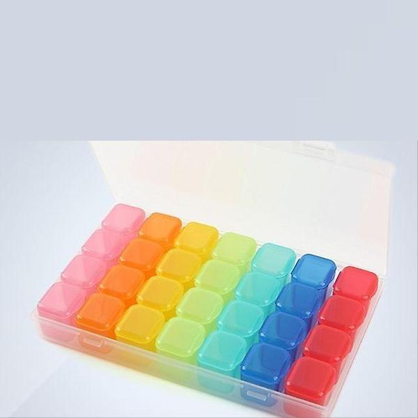  다용도 PVC 수납함 알약통 12칸 분배 분할 정리박스