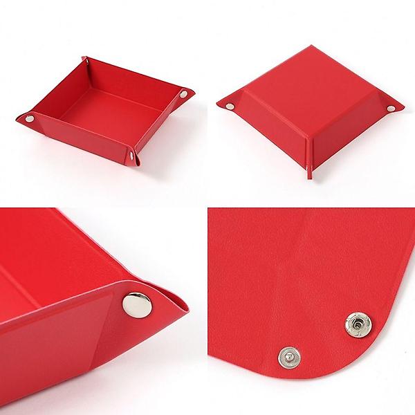  정돈 엣지 버튼 가죽 트레이 소품정리함 소품트레이