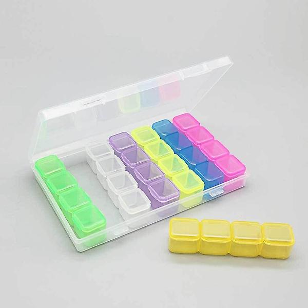  다용도 수납 보관 미니케이스 컬러 28칸 박스 개별
