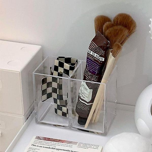  투명 아크릴 브러쉬꽂이 2칸