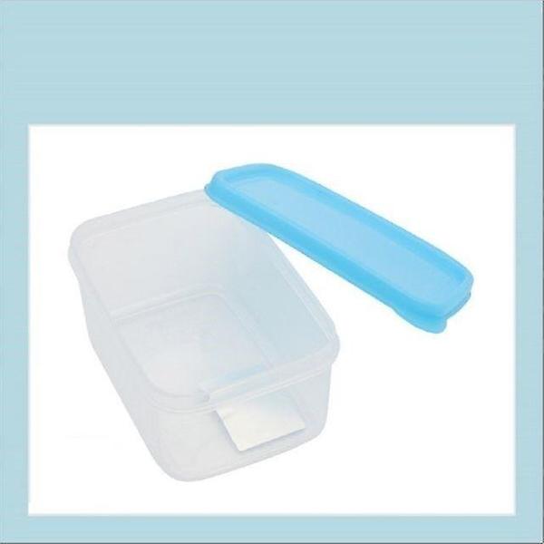  다용도 PVC 수납함 350ml Blue 반투명 정리 박스 보