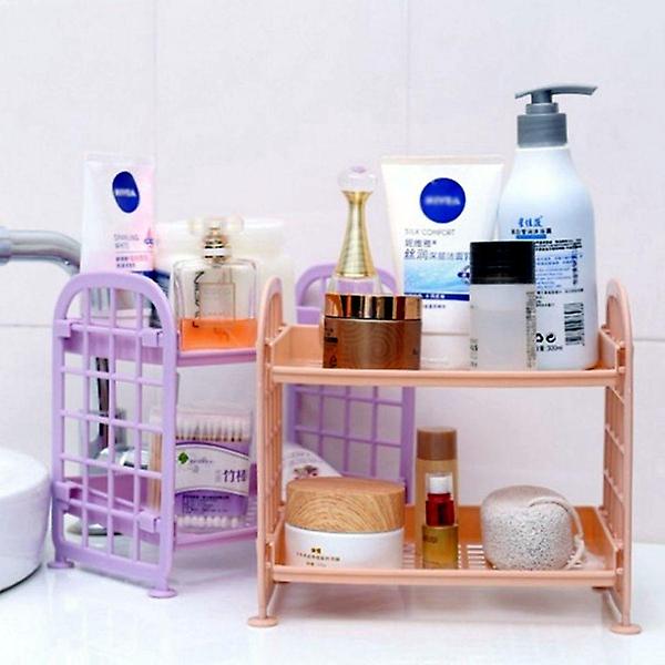  정리 플라스틱 2단 조립식 다용도 선반 수납