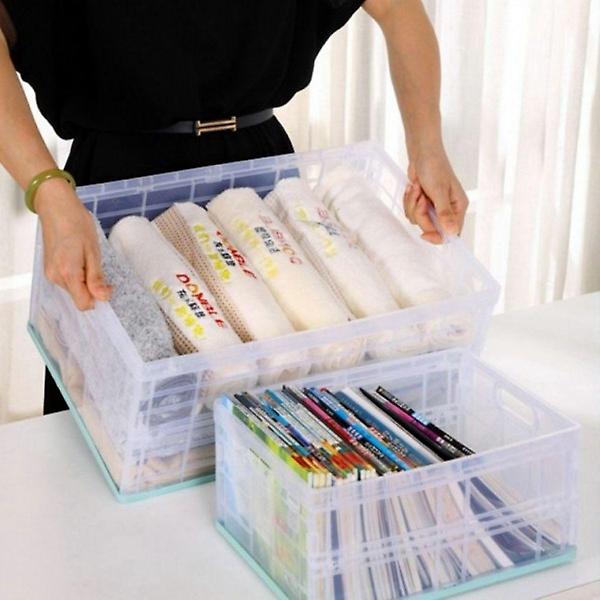  정리수납함 수납정리함 대형 리빙박스 투명 폴딩박스