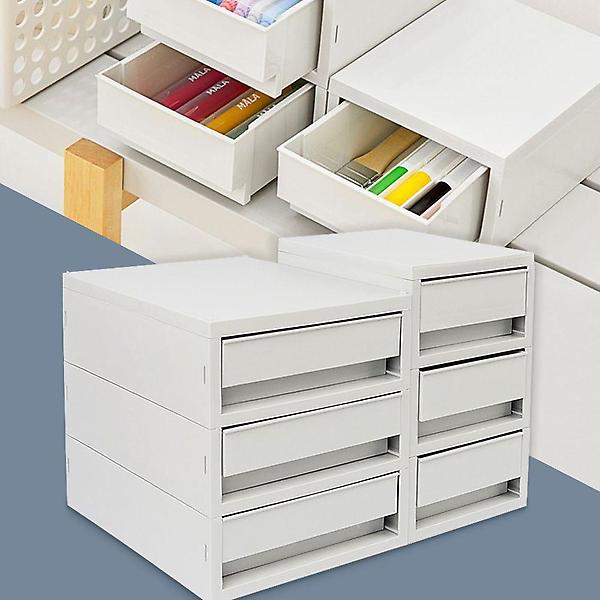  SYSMAX 뉴트로 3단 소품박스 서랍식 멀티 수납 정리함