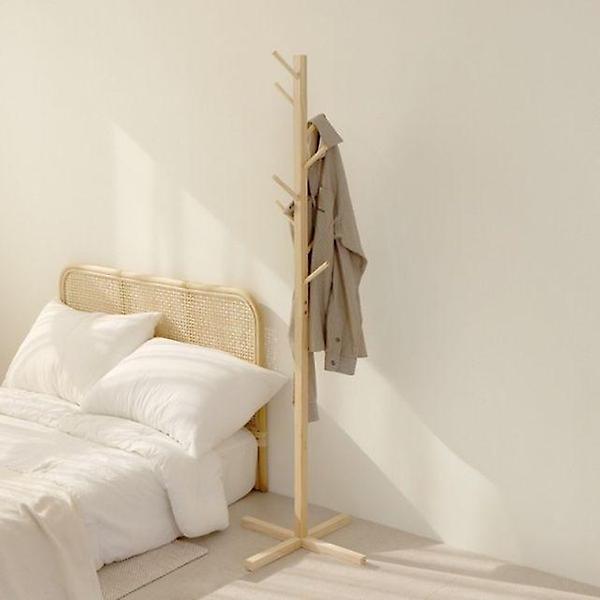  스탠드 원목 튼튼한 미니 고정식 행거 스탠드옷걸이
