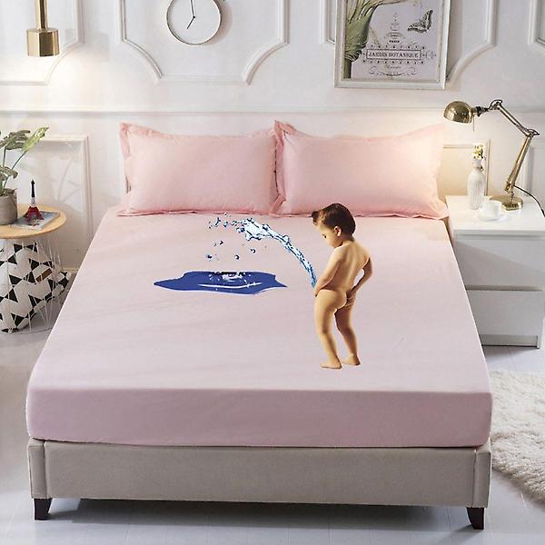  침대 매트리스 방수 커버 매트 패드 베게 베개_핑크