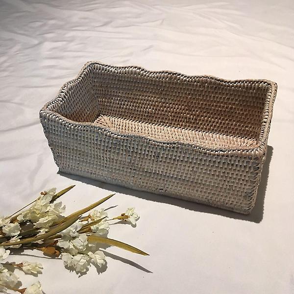  라탄 바구니 라탄 플라워 멀티바스켓 (White)