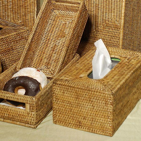  라탄 바구니 라탄 직사각 빵 바스켓 소