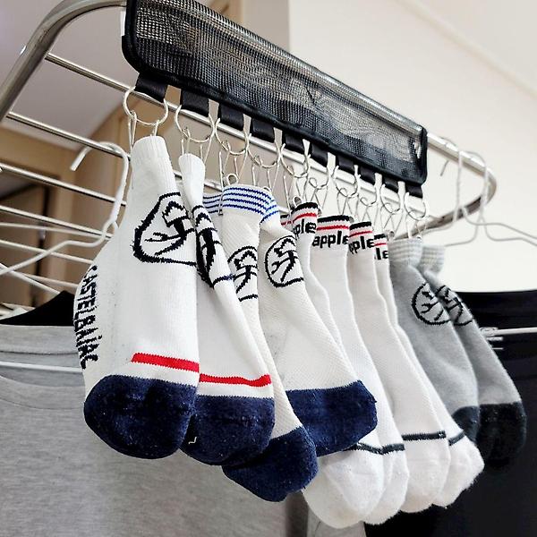  옷걸이 설치형 모자걸이 집게 정리대