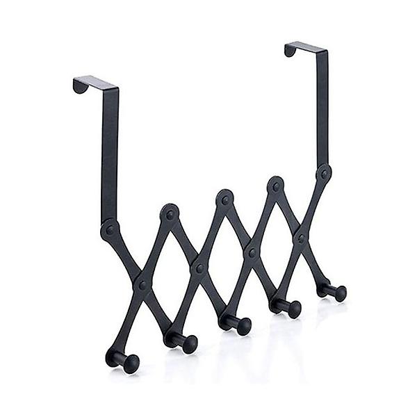  스텐 무타공 블랙 M 옷걸이 자바라 걸이식 틈새 행거