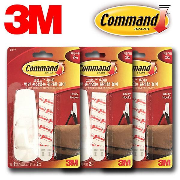  3M 벽걸이 옷걸이 후크행거 대형 3P 옷걸이