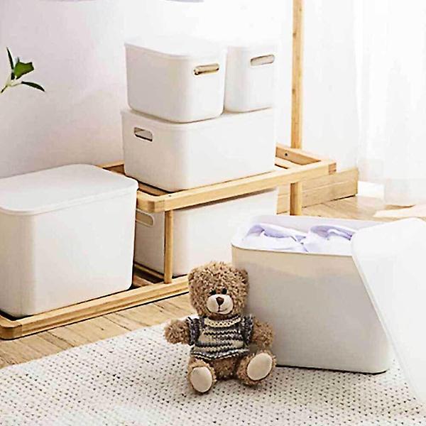  포함 화이트 지 스 바구니 뚜껑 수납함 대형