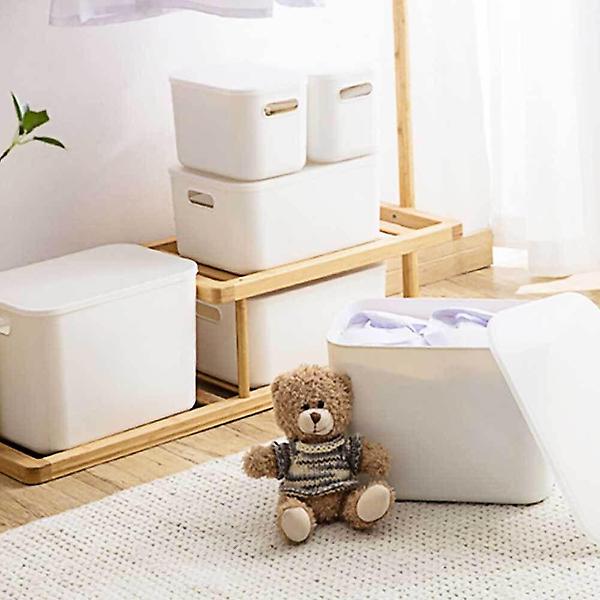  뚜껑 화이트 바구니 지 스 포함 중형 펜트리 정리함