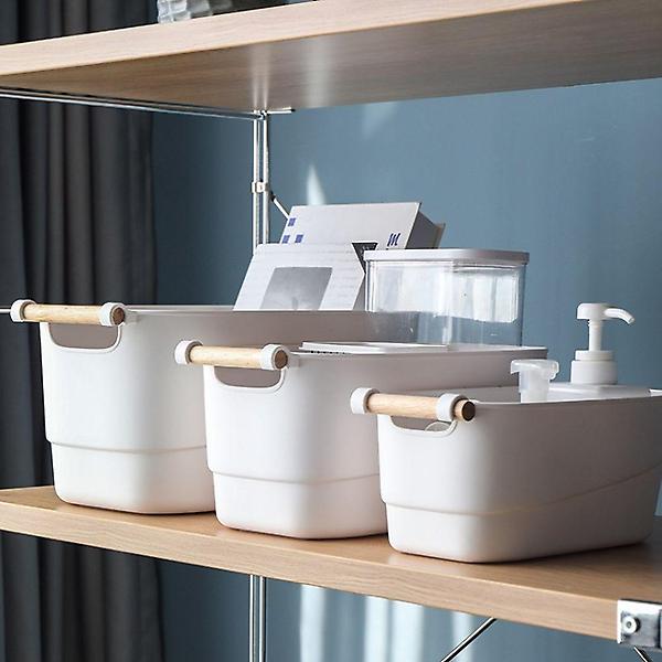  우드 손잡이 소품정리 바구니 바스켓