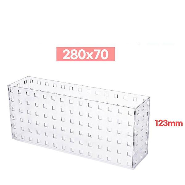  다용도 플라스틱 반투명 사각수납함 123mm 적층가능
