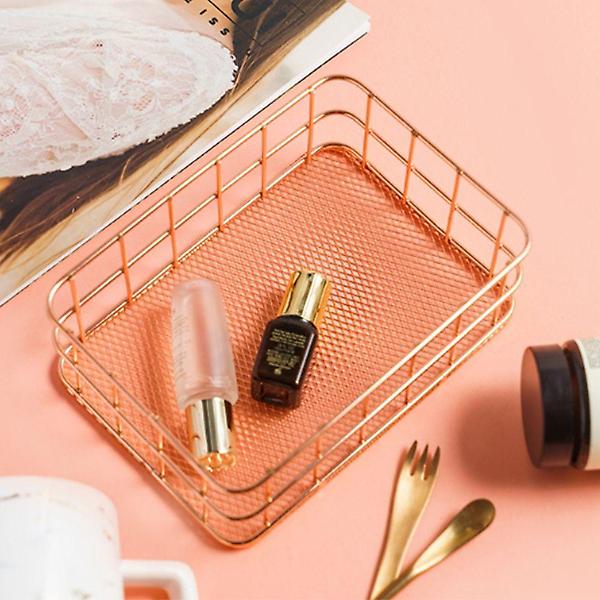  갓샵 로즈골드 철제 수납 바구니 바스켓 2size/사각