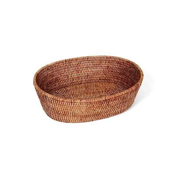  인테리어 수납 라탄 딥 오발 트레이 S