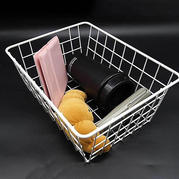  철제 바구니 다용도 바스켓 흰색