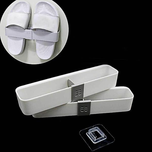  슬리퍼 정리 거치대 - 화이트 실내화 꽂이 욕실화정리