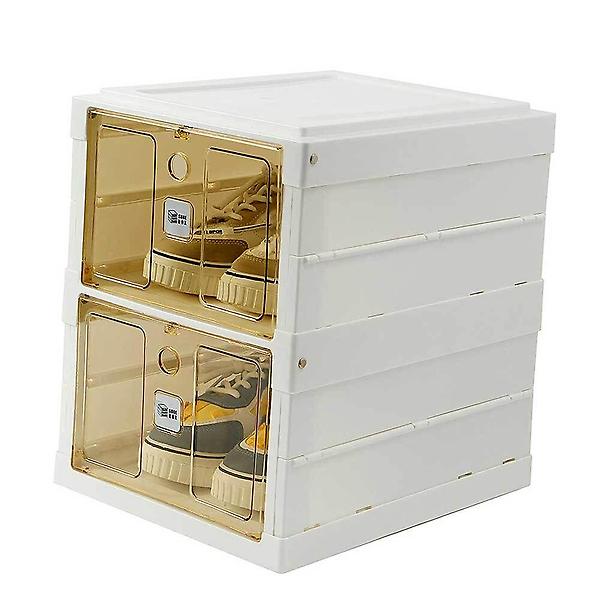  신발 2단 폴딩신발장 접이식 보관함 신발진열대